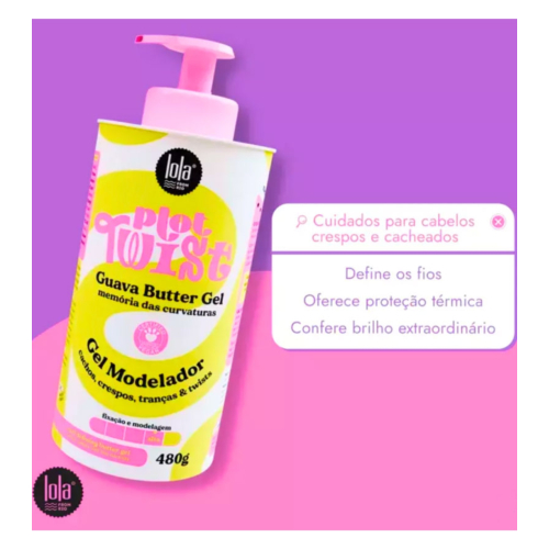 Lola Cosmetics - *Plot Twist* - Gel modelador de rizos 480g - Crema de guayaba