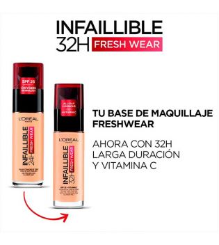 Loreal Paris - Base de Maquillaje Infalible 32h Fresh Wear - 225: Sable Beige