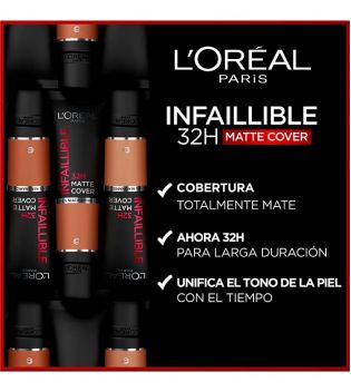 Loreal Paris - Base de maquillaje Infalible 32H Matte Cover - 130: Neutral Undertone