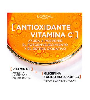 Loreal Paris - Fluido hidratante con vitamina C anti-UV SPF 50+ Revitalift Clinical