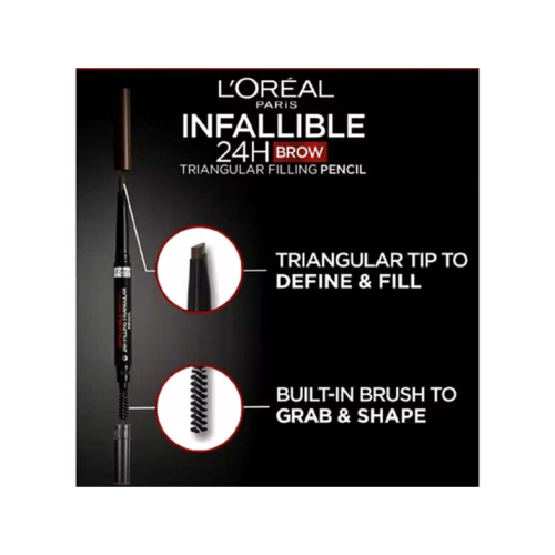 Loreal Paris - Lápiz de cejas automático Infaillible Brows 24h Filling Triangular Pencil - 7.0: Blonde