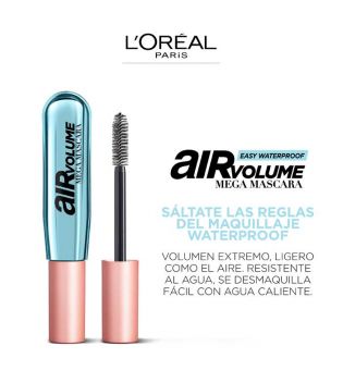 Loreal Paris - Máscara de pestañas Air Volume Mega Mascara Waterproof - 01: Black