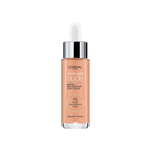 Loreal Paris - Sérum rellenador con color Accord Parfait Nude - 3-4: Light-Medium