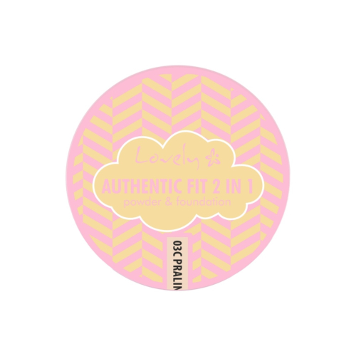 Lovely - Base de maquillaje en polvo 2 en 1 Authentic Fit - 03C Praline
