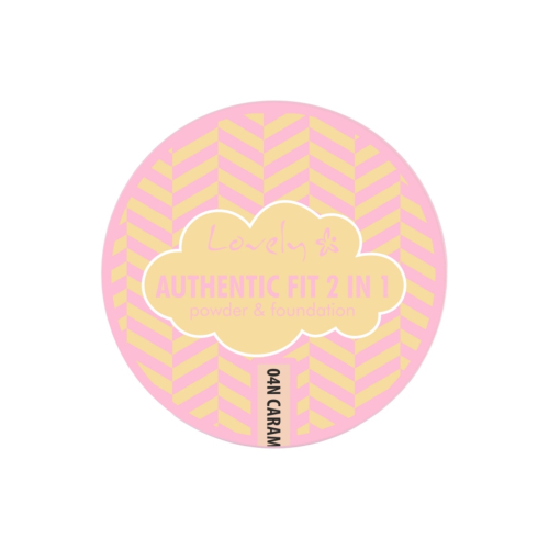 Lovely - Base de maquillaje en polvo 2 en 1 Authentic Fit - 04N Caramel