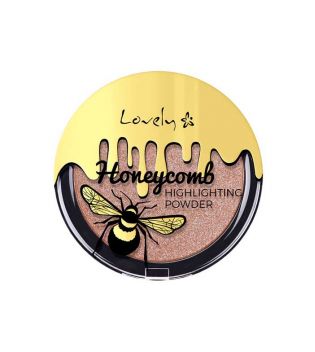 Lovely - *Honey Bee Beautiful* - Iluminador en polvo Honeycomb - 2