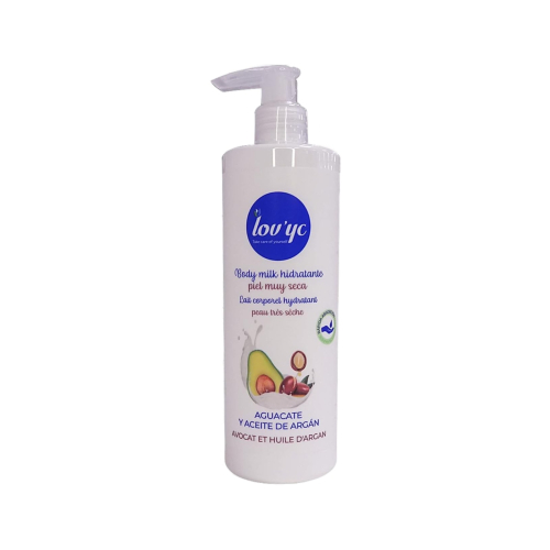 Lovyc - Leche corporal hidratante aguacate y aceite de argán - Piel muy seca