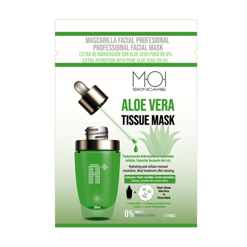 M.O.I. Skincare - Mascarilla facial profesional - Áloe vera puro
