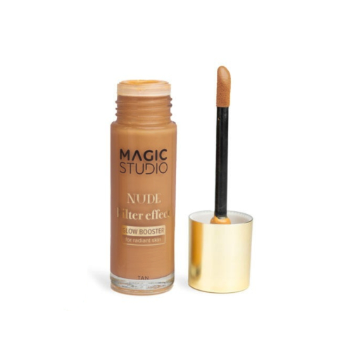 Magic Studio - Base de maquillaje iluminadora Nude Filter Effect Glow Booster - Tan