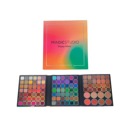 Magic Studio - Paleta de sombras de ojos y rostro Happy Colors