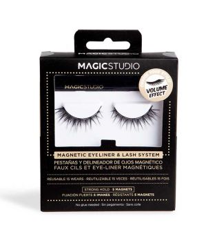 Magic Studio - Pestañas postizas magnéticas + eyeliner - Volume effect