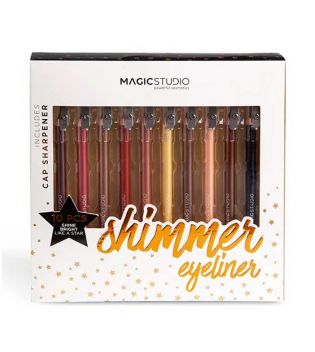 Magic Studio - Set de lápiz de ojos Colorful Shimmer Eyeliner