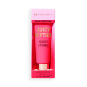 Makeup Revolution - Bálsamo labial con brillo Juicy Peptide - Guava Rum Punch Coral