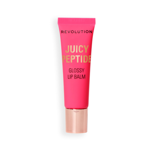 Makeup Revolution - Bálsamo labial con brillo Juicy Peptide - Guava Rum Punch Coral