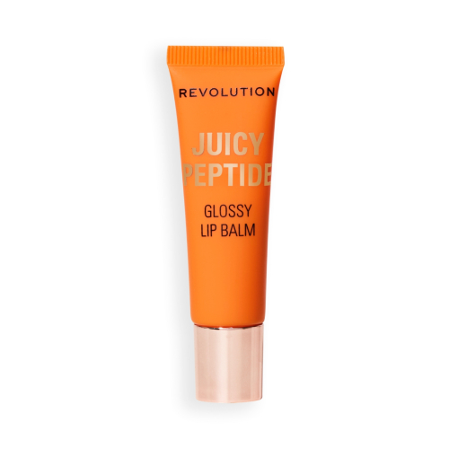 Makeup Revolution - Bálsamo labial con brillo Juicy Peptide - Peach Bellini Orange