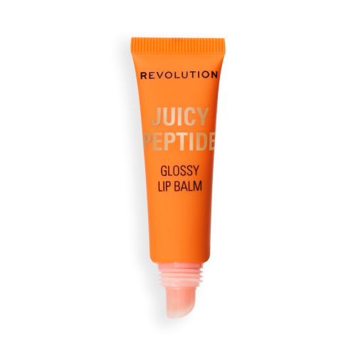 Makeup Revolution - Bálsamo labial con brillo Juicy Peptide - Peach Bellini Orange
