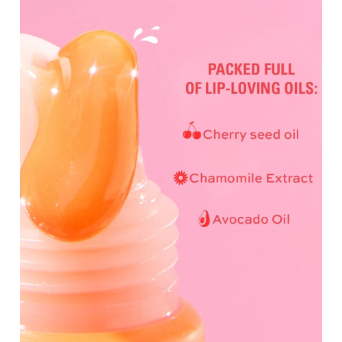 Makeup Revolution - Bálsamo labial con brillo Juicy Peptide - Peach Bellini Orange