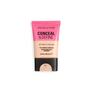 Makeup Revolution - Base de maquillaje Conceal & Define Soft Matte - F0.3W