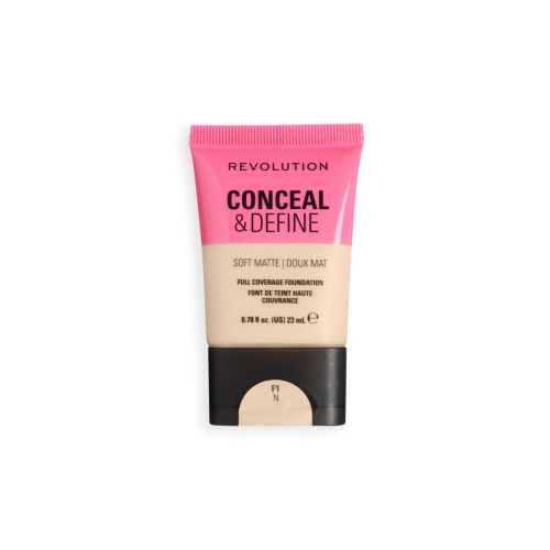 Makeup Revolution - Base de maquillaje Conceal & Define Soft Matte - F1N