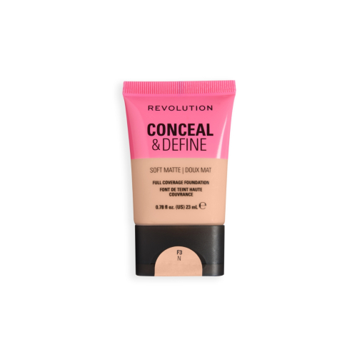 Makeup Revolution - Base de maquillaje Conceal & Define Soft Matte - F3N