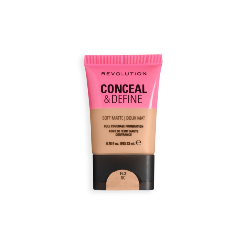 Makeup Revolution - Base de maquillaje Conceal & Define Soft Matte - F6.2NC