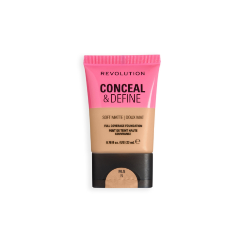 Makeup Revolution - Base de maquillaje Conceal & Define Soft Matte - F6.5N