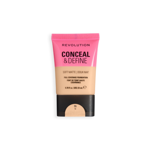 Makeup Revolution - Base de maquillaje Conceal & Define Soft Matte - F6N