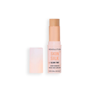 Makeup Revolution - Base de maquillaje en stick Skin Silk Glow Tint Sheer Foundation - Medium Neutral