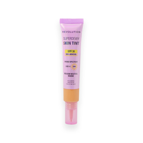 Makeup Revolution - Base de maquillaje Superdewy Skin Tint SPF30 - Medium Neutral Warm