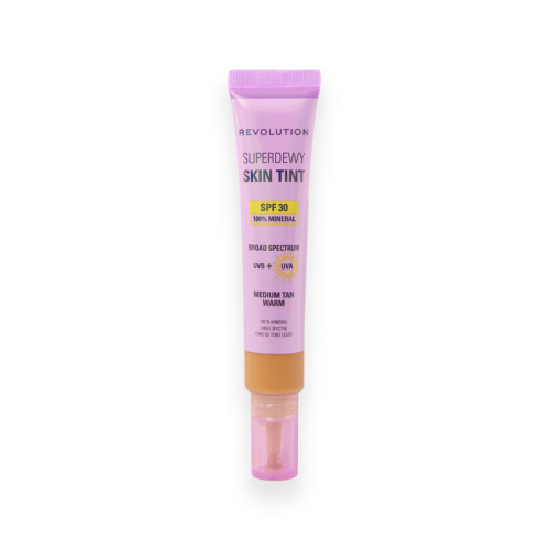 Makeup Revolution - Base de maquillaje Superdewy Skin Tint SPF30 - Medium Tan Warm