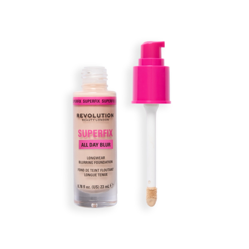 Makeup Revolution - Base de maquillaje Superfix 16H Blur - F0.5C