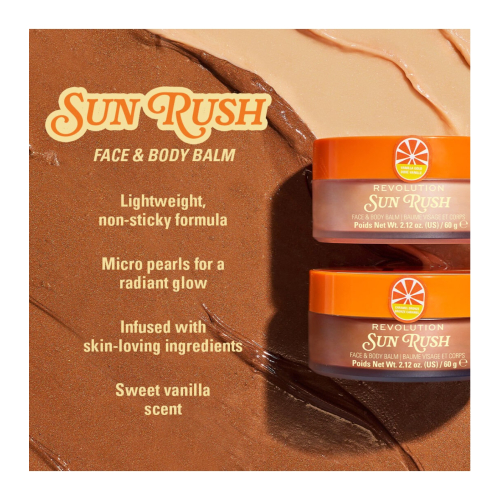 Makeup Revolution - *Club Riviera*  - Bálsamo corporal iluminador Sun Rush - Caramel Bronze