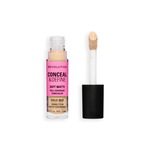 Makeup Revolution - Corrector líquido Conceal & Define Soft Matte - C0.3W