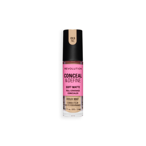 Makeup Revolution - Corrector líquido Conceal & Define Soft Matte - C2.5N