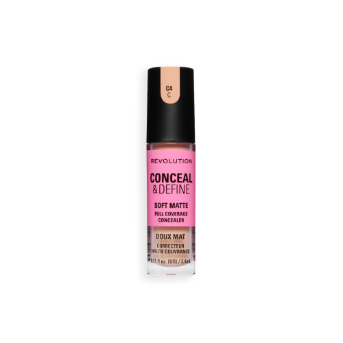 Makeup Revolution - Corrector líquido Conceal & Define Soft Matte - C4C