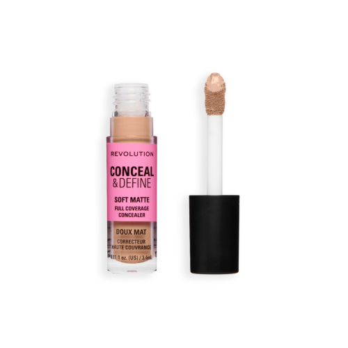 Makeup Revolution - Corrector líquido Conceal & Define Soft Matte - C4C