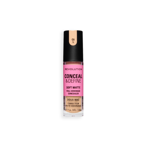Makeup Revolution - Corrector líquido Conceal & Define Soft Matte - C6N