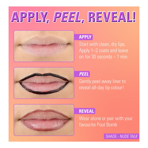 Makeup Revolution - Delineador de labios Lip Shift Ink Peel Off - Rose Inked