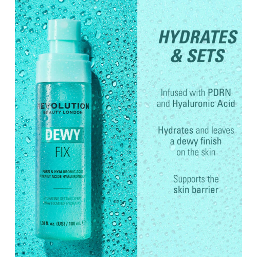Makeup Revolution - Fijador del maquillaje hidratante Dewy Fix