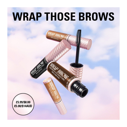 Makeup Revolution - Gel para cejas Wrap Brow - Dark Brown
