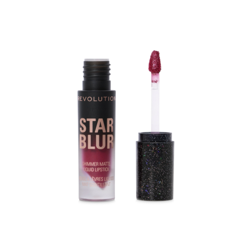 Makeup Revolution - Labial líquido mate con shimmer Star Blur - Crimson Envy