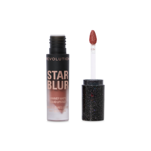 Makeup Revolution - Labial líquido mate con shimmer Star Blur - Frosted Petal