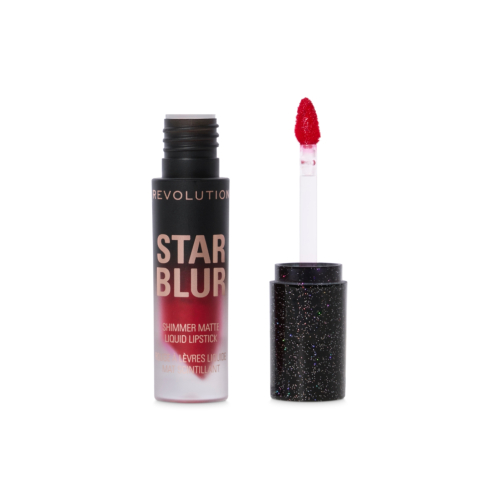 Makeup Revolution - Labial líquido mate con shimmer Star Blur - Scarlet Ruby