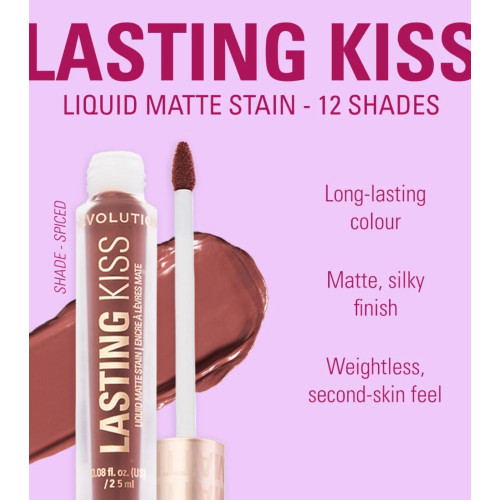 Makeup Revolution - Labial líquido mate Lasting Kiss - Ballet Pink
