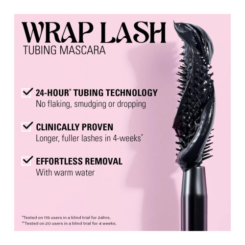 Makeup Revolution - Máscara de pestañas Wrap Lash - Ultra Black