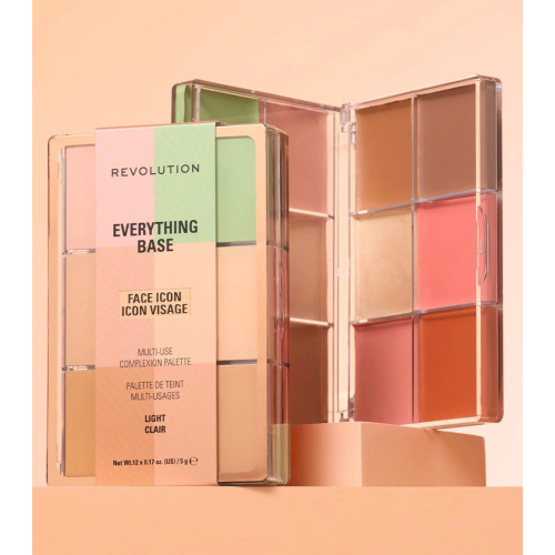 Makeup Revolution - Paleta de rostro Everything Base Face Icon Complexion - Light