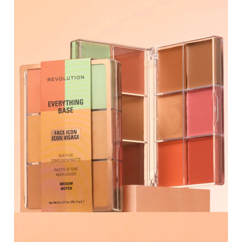Makeup Revolution - Paleta de rostro Everything Base Face Icon Complexion - Medium