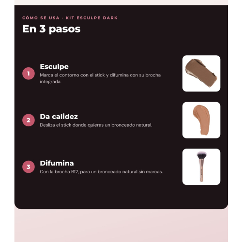 Makeup Revolution - Set de Contorno en stick Reloaded Contour & Blend - Light + Iluminador Jelly Glass Halo - Golden Glow + Brocha para iluminador Soft Focus Create - R6