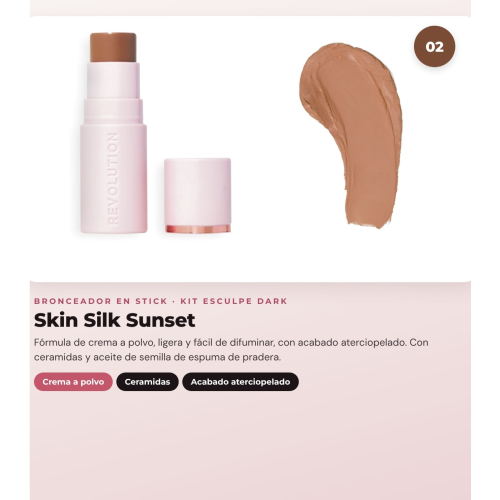 Makeup Revolution - Set de Contorno en stick Reloaded Contour & Blend - Light + Iluminador Jelly Glass Halo - Golden Glow + Brocha para iluminador Soft Focus Create - R6
