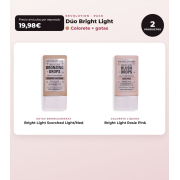Makeup Revolution - Set de Gotas bronceadoras Bright Light - Scorched Light/ Med + Colorete líquido Bright Light - Rosie Pink